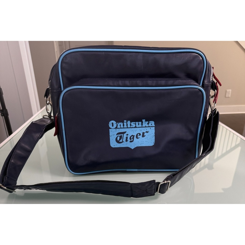 Onitsuka Tiger Messenger Bag Navy Blue/Light Blue Trim Made By Asics